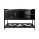 Comodă din lemn de pin Leitmotiv Marve, 120 x 80 cm, negru