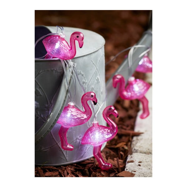 Decoraţiune luminoasă solară LED Best Season Funlight Flamingos