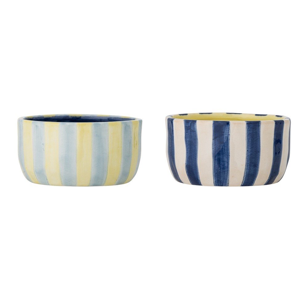 Boluri mici galbene/albastre 4 buc. din ceramicÄ300 ml Phoenix âu0080Bloomingville