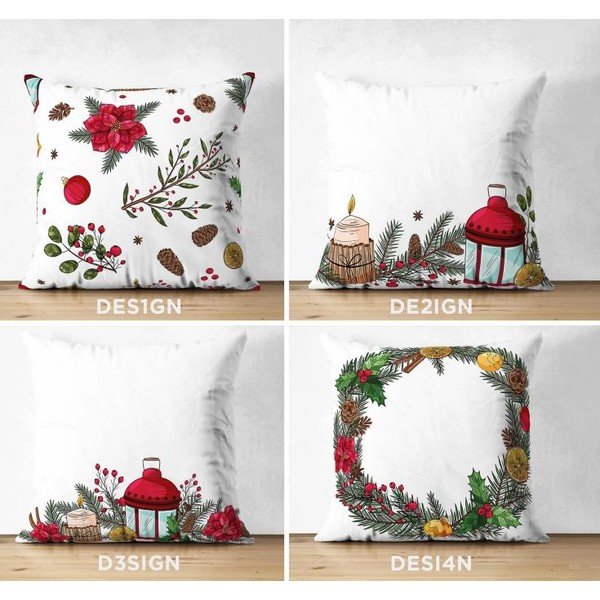 Fețe de pernă 4 buc. 43x43 cm  cu model de Crăciun Merry Christmas – Mila Home-image-1