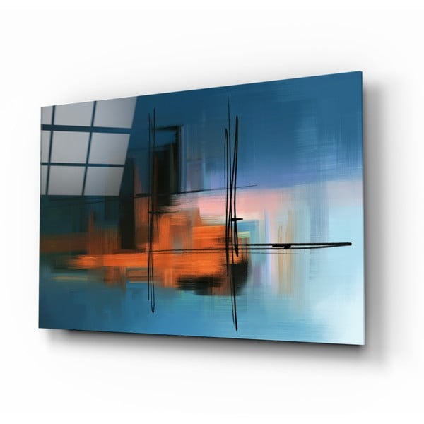 Tablou din sticlă Insigne Abstract Silhouette, 110 x 70 cm
