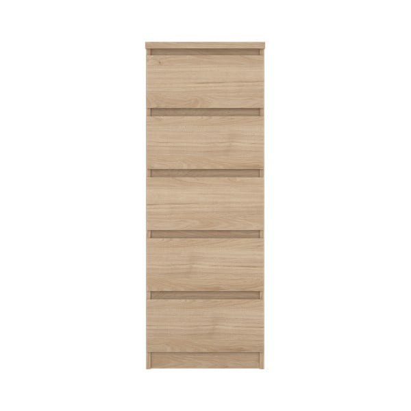 Comodă în culoare naturală cu aspect de lemn de stejar 40x111x50 cm Naia – Tvilum