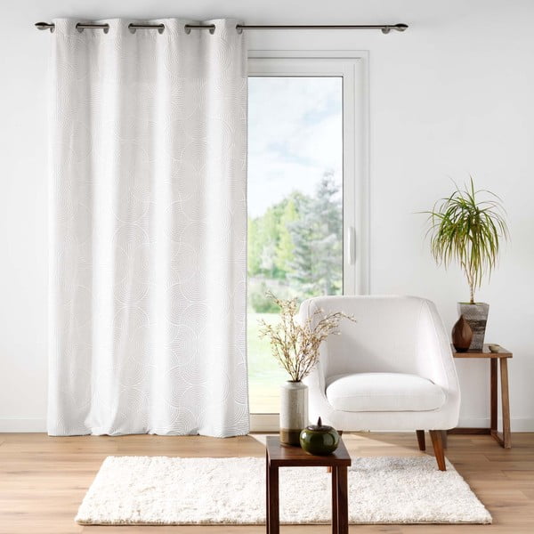 Draperie albă din catifea 135x260 cm Eva – douceur d'intérieur-image-3