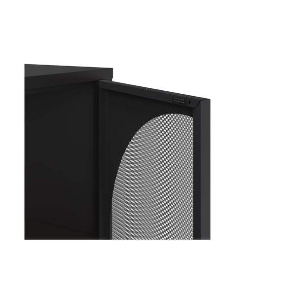 Comodă neagră 160x90 cm Tayra – Marckeric-image-4