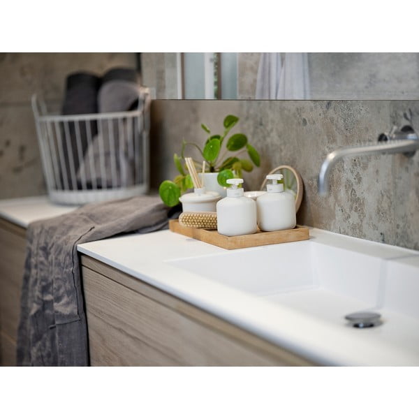 Dozator de săpun lichid alb din gresie ceramică Inu – Zone-image-1