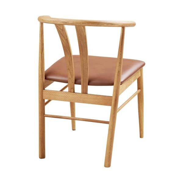 Scaun de dining maro/în culoare naturală din lemn de stejar Artenara – House Nordic-image-4