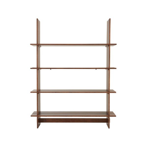 Etajeră în culoare naturală închisă din lemn de pin 140x180x40 cm Tottori – Jotex-image-4
