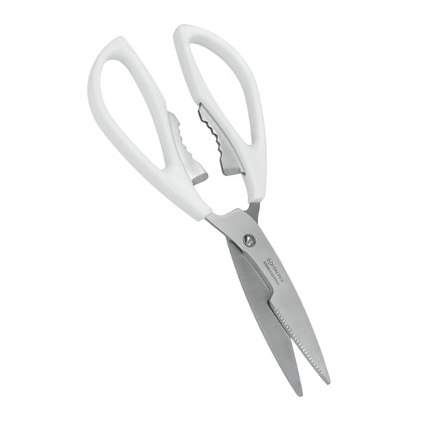 Foarfecă de bucătărie Metaltex Scissor, lungime 21 cm, alb