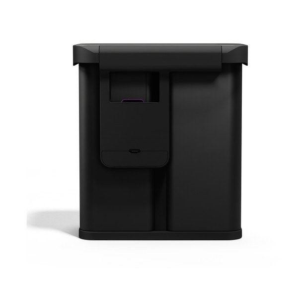 Coș de gunoi negru pentru reciclare/cu senzori de deschidere 34+24 l din oțel Dual Sensor – simplehuman-image-3