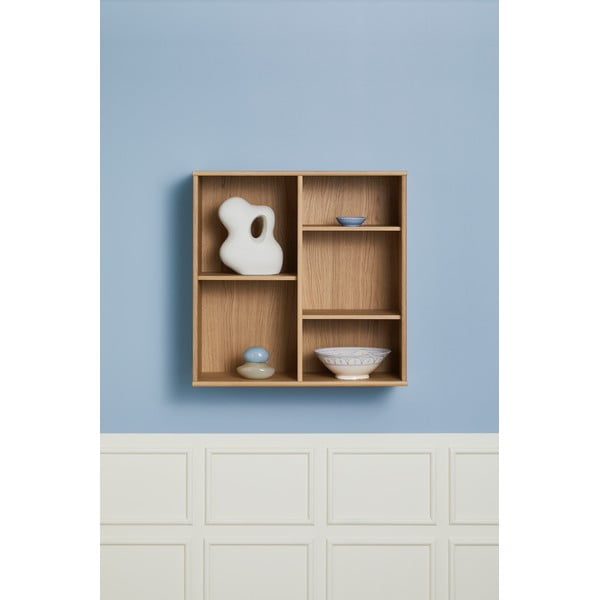 Bibliotecă în culoare naturală cu aspect de lemn de stejar suspendată 70x70 cm Mistral – Hammel Furniture-image-1