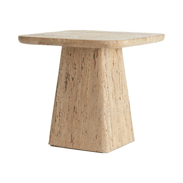 Măsuță auxiliară cu blat din piatră 45x45 cm Kepami – Light & Living-image-2