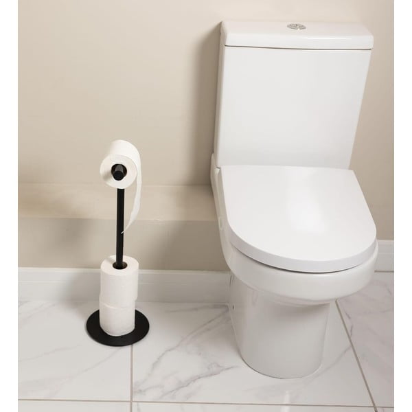Suport pentru hârtie igienică negru din oțel – Addis-image-1