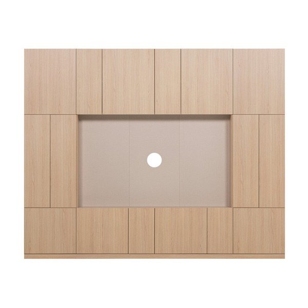 Masă TV modulară în culoare naturală 268x215 cm Build – WOOOD