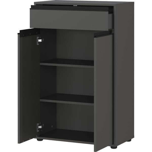 Dulap de baie gri antracit înalt 63x98 cm Lemont – Germania-image-3