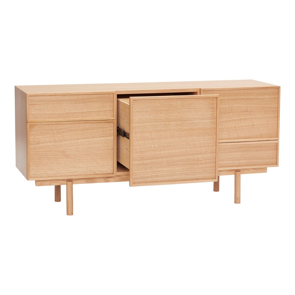 ComodÄÃ®n culoare naturalÄjoasÄcu aspect de lemn de stejar 140x65 cm Cube âu0080HÃ¼bsch