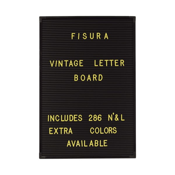 Set 286 litere galbene pentru tablă Fisura Vintage
