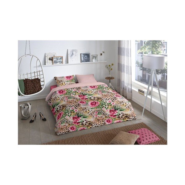 Lenjerie de pat din bumbac Good Morning Premento Rose, 200 x 200 cm-image-1