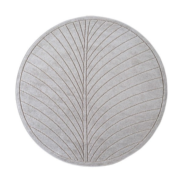 Covor pentru exterior și interior argintiu rotund ø 120 cm Nova 1204 – Ayyildiz Carpets