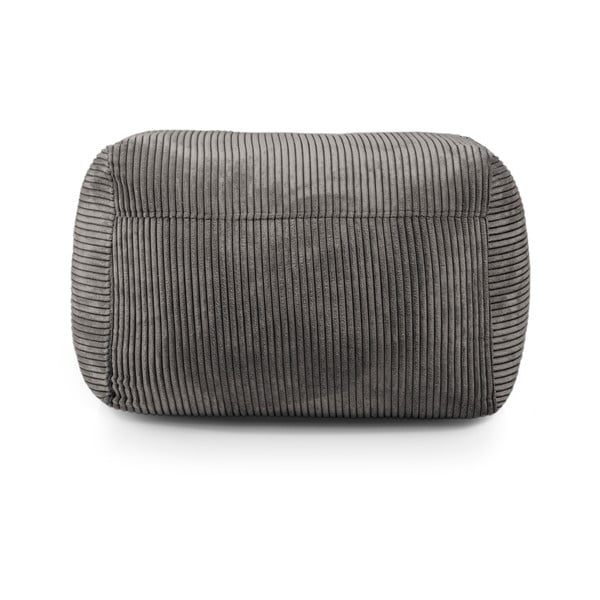 Fotoliu bean bag gri închis cu tapițerie din catifea reiată Plus 70 Lounge – SLOWDOWN-image-2