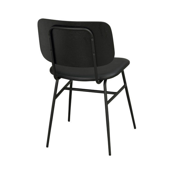 Scaun de dining cu șezut negru Rowico Brent, negru-image-3