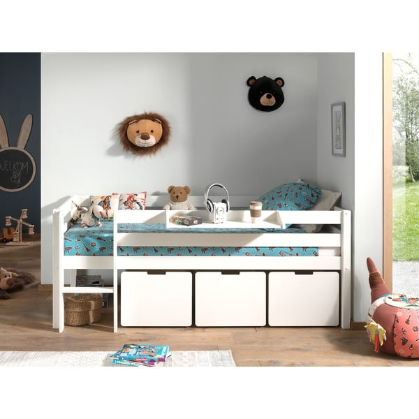 Sertare pentru sub pat de copii  albe 3 buc. Pino – Vipack-image-3