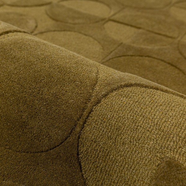 Covor verde închis țesut manual rotund din lână ø 160 cm Gigi – Flair Rugs-image-4