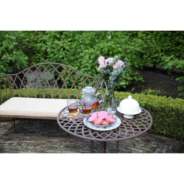 Bancă de grădină maro din metal – Esschert Design-image-4