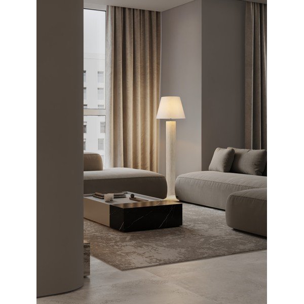 Lampadar alb/crem din piatră (înălțime 150 cm) Bacoo – Nova Luce-image-1