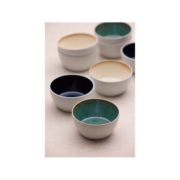 Bol alb/verde din gresie 400 ml Gastro White/Green – Bitz-image-4