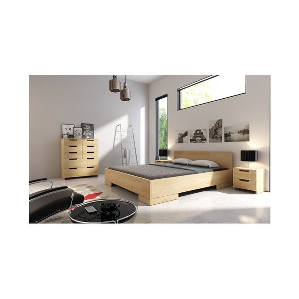 Pat dublu din lemn de pin SKANDICA Spectrum Maxi, 160 x 200 cm-image-3