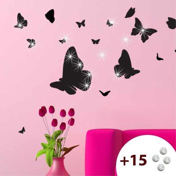 Set autocolante și 15 cristale Swarovski Ambience Butterflies-image-1