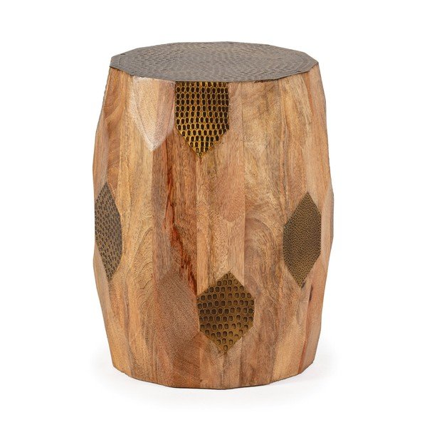 Măsuță auxiliară rotundă din lemn de mango ø 29 cm Fabia – MOME-image-1