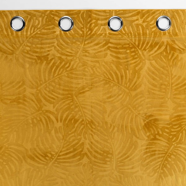 Draperie galbenă din catifea 140x240 cm Analia – douceur d'intérieur-image-2