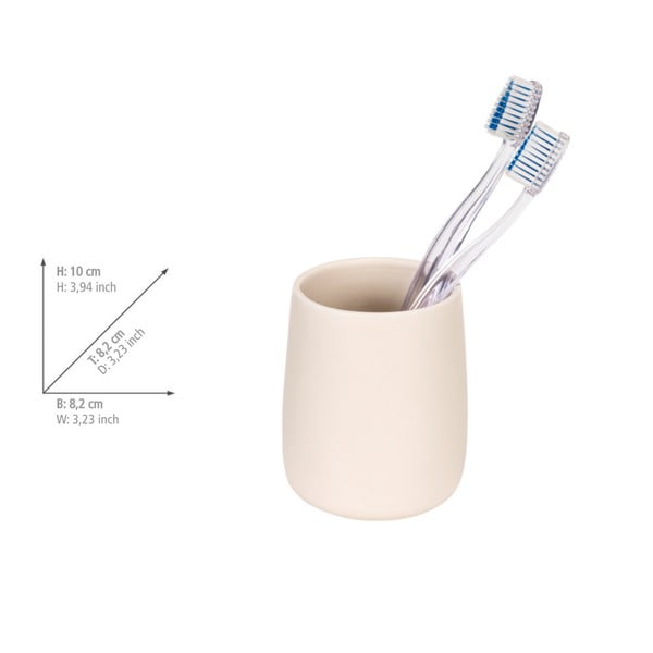 Suport pentru periuța de dinți crem din ceramică Margo – Allstar-image-1