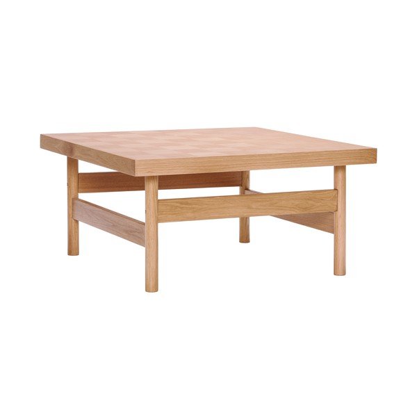 Măsuță de cafea în culoare naturală cu blat cu aspect de lemn de stejar 82x82 cm Skak – Hübsch