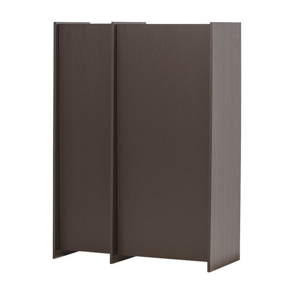 Dulap maro închis cu aspect de lemn de frasin 102x140x44 cm Brock – WOOOD