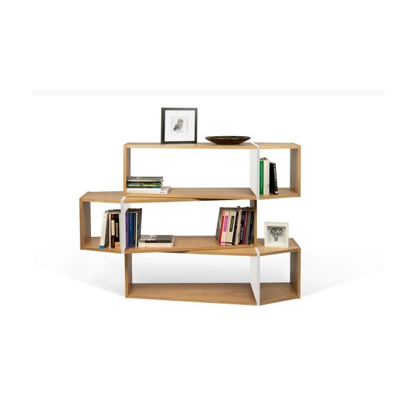 Raft TemaHome One, 120 x 35 cm, alb - maro-image-3