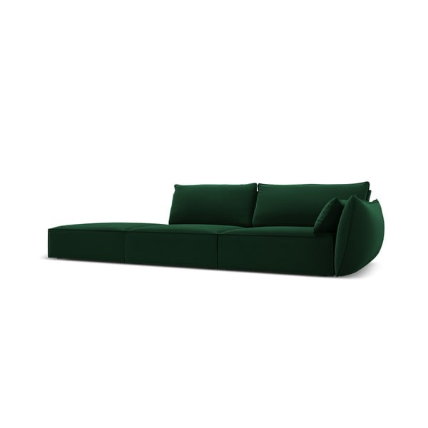Canapea verde-închis cu tapițerie din catifea, cu colț pe partea dreaptă 264 cm Vanda – Mazzini Sofas-image-2