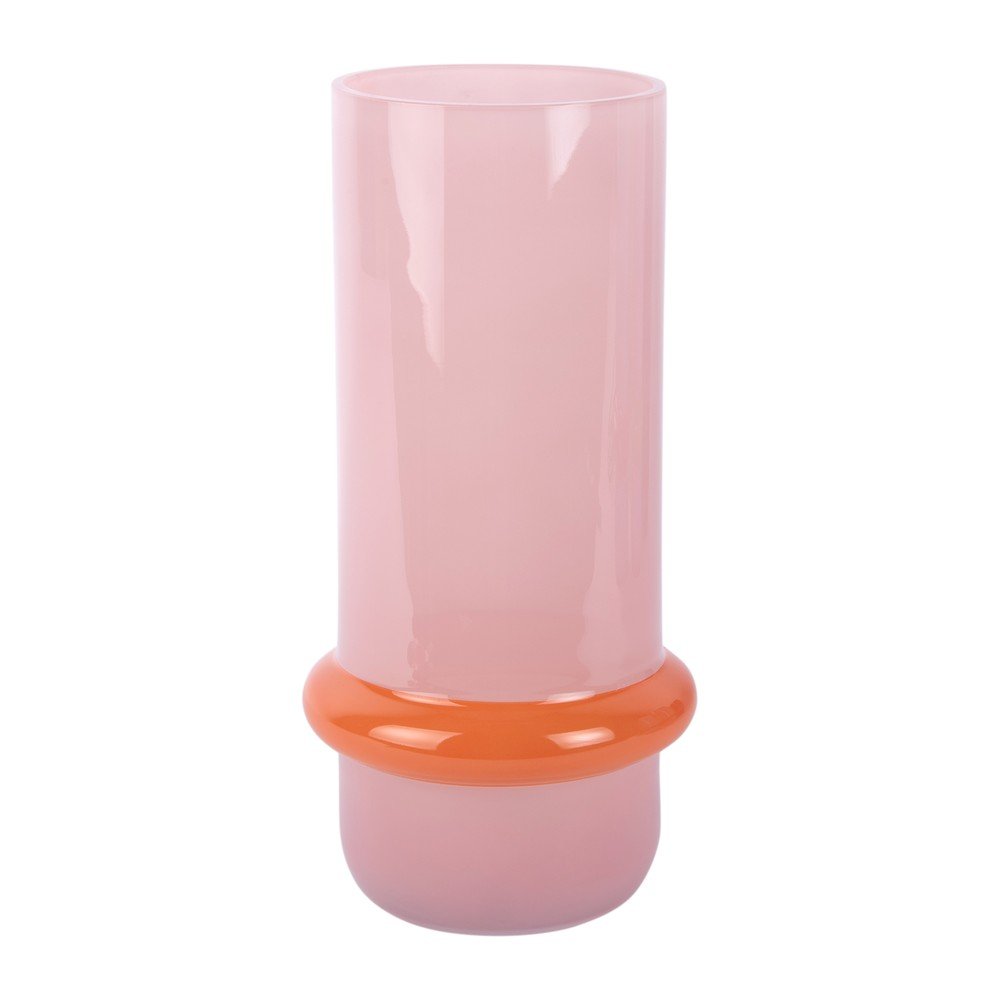 Vază roz-deschis din sticlă (înălțime 28 cm) Animado Anillo – PT LIVING