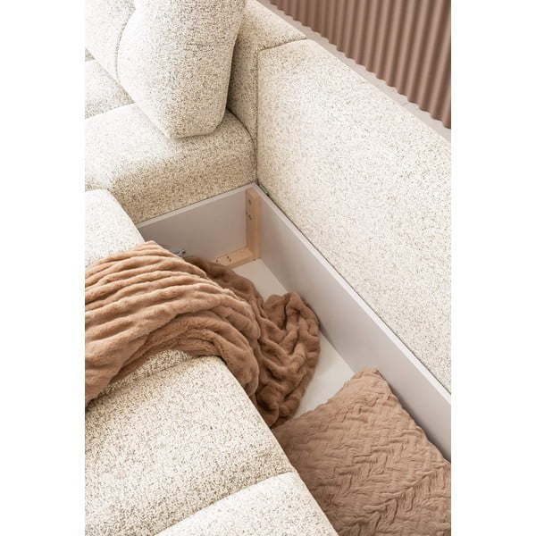 Colțar modular crem extensibil/cu spațiu de depozitare (cu colț pe partea stângă) Lulu – Miuform-image-2