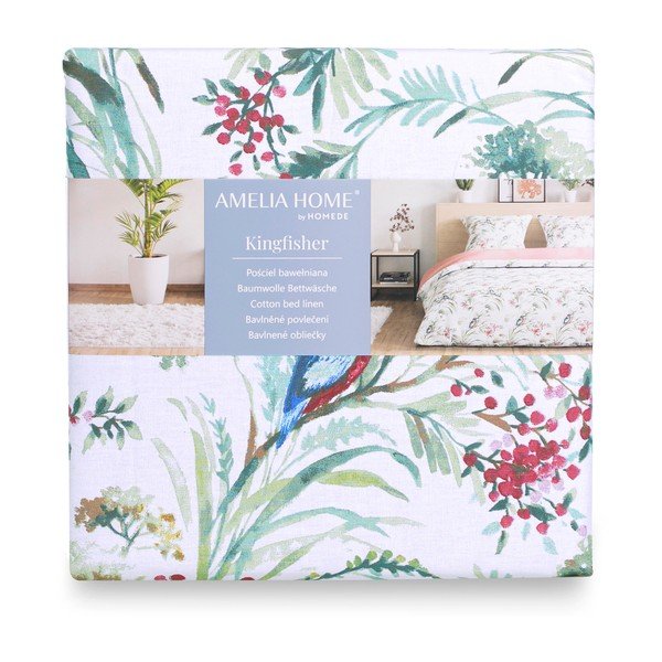 Lenjerie de pat single din bumbac AmeliaHome Averi Kingfisher, 155 x 220 cm-image-4