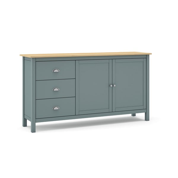 Comodă verde prăfuit din lemn de pin 150x80x40 cm Misti – Marckeric-image-2