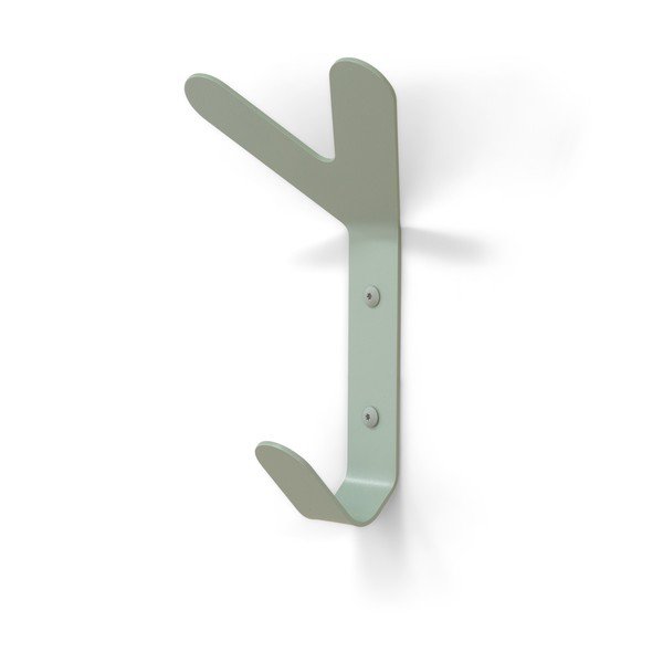 Cârlig verde prăfuit de montat pe perete din oțel Frondo – Spinder Design