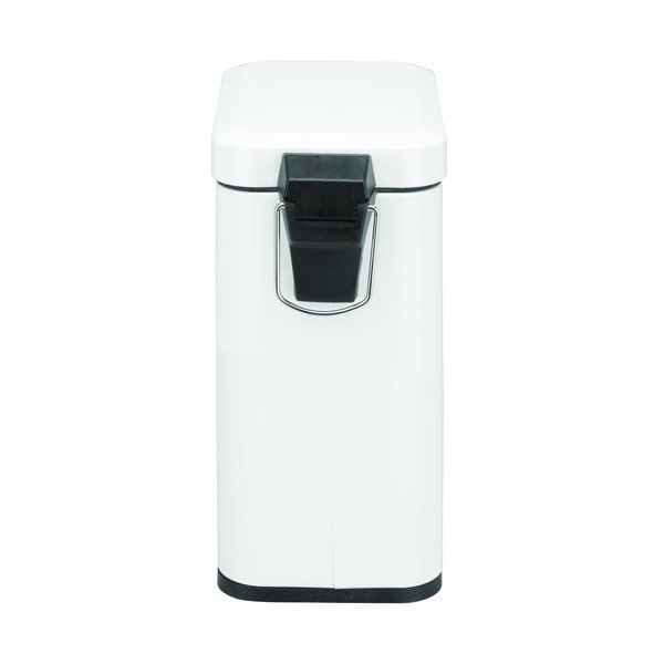 Coș de gunoi metalic cu pedală iDesign, 5 l, alb-image-4