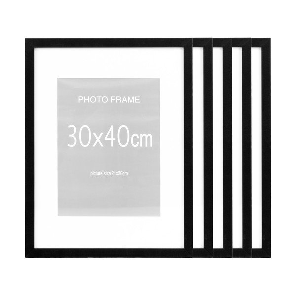 Rame negre 5 buc. 30x40 cm Marbella – House Nordic