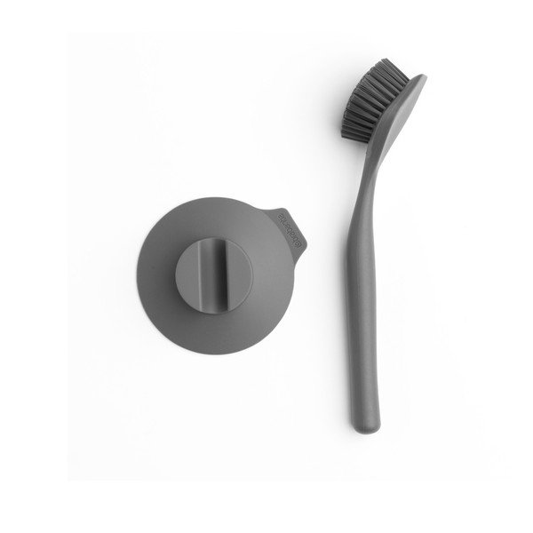 Perie pentru spălat vase cu suport Brabantia, gri-image-2