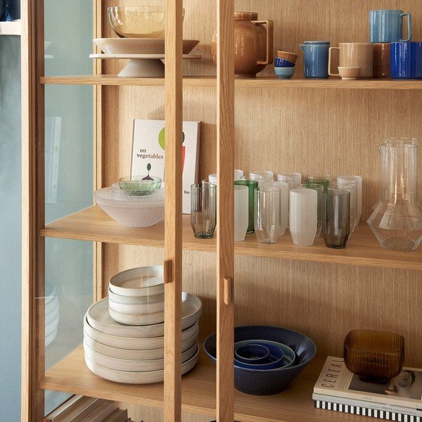 Vitrină din lemn de stejar 100x140 cm Panorama – Hübsch-image-1