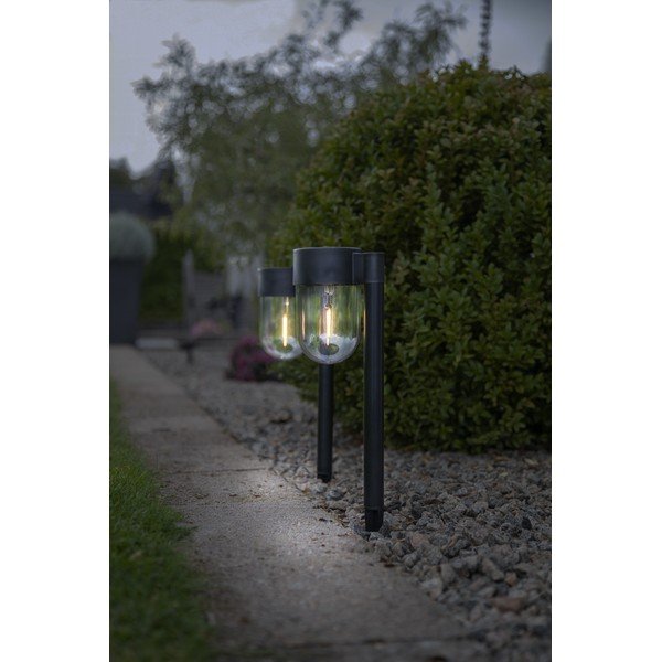 Set 2 corpuri de iluminat solare cu LED de exterior Star Trading Cupolai, înălțime 30 cm-image-4