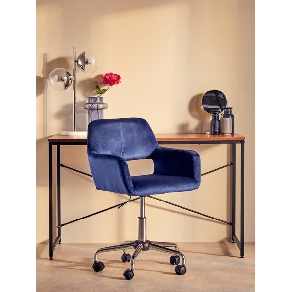 Scaun de birou albastru tapițat Brent – Premier Housewares-image-3