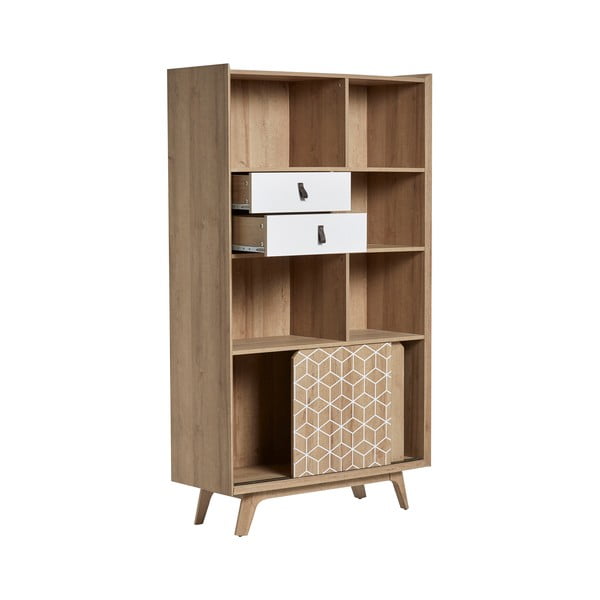 Bibliotecă Marckeric Java, maro - alb-image-4